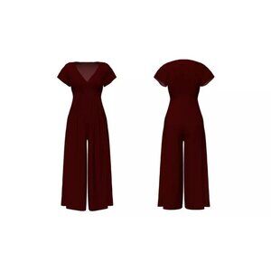 VKY&CO Women’s Cropped Gaucho Pant Jumpsuit
